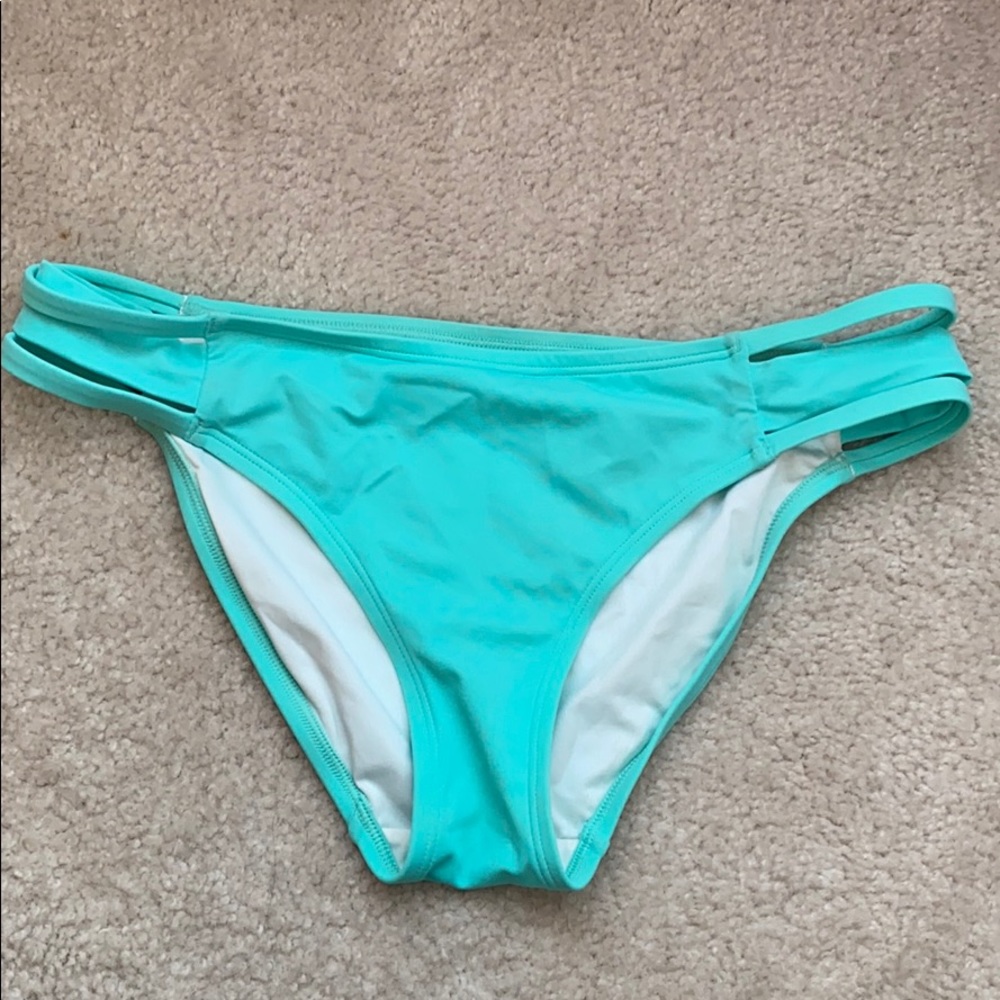 PINK Victoria Secret swim bottoms, teal medium